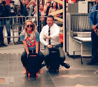 Kaley Cuoco vs. Jimmy Kimmel: Suicase Race
