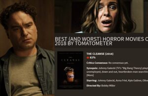 «The Cleanse», de Johnny Galecki, entre las 10 películas de terror de 2018, según Rotten Tomatoes