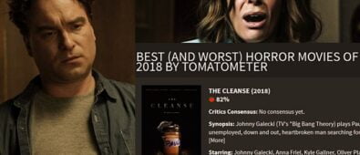 «The Cleanse», de Johnny Galecki, entre las 10 películas de terror de 2018, según Rotten Tomatoes