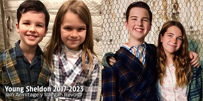 Young Sheldon antes y ahora: Iain Armitage y Raegan Revord