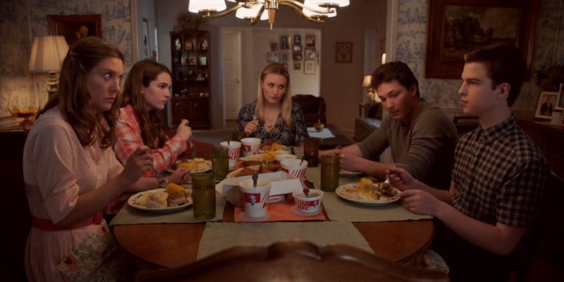 Young Sheldon 7x14 Cena familiar sin George